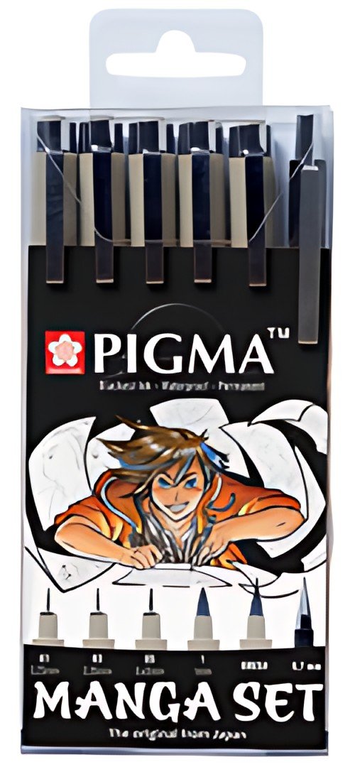 SAKURA Kit Manga PIGMA, étui de 6