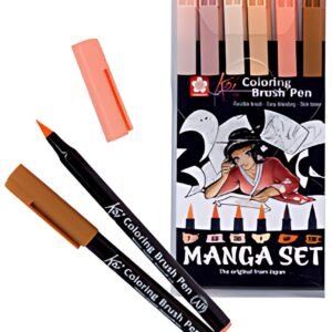 SAKURA Set Manga Koi Coloring Brush, étui de 6