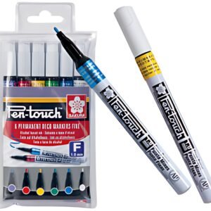 SAKURA Marqueur permanent Pen-Touch Fin, étui de 6