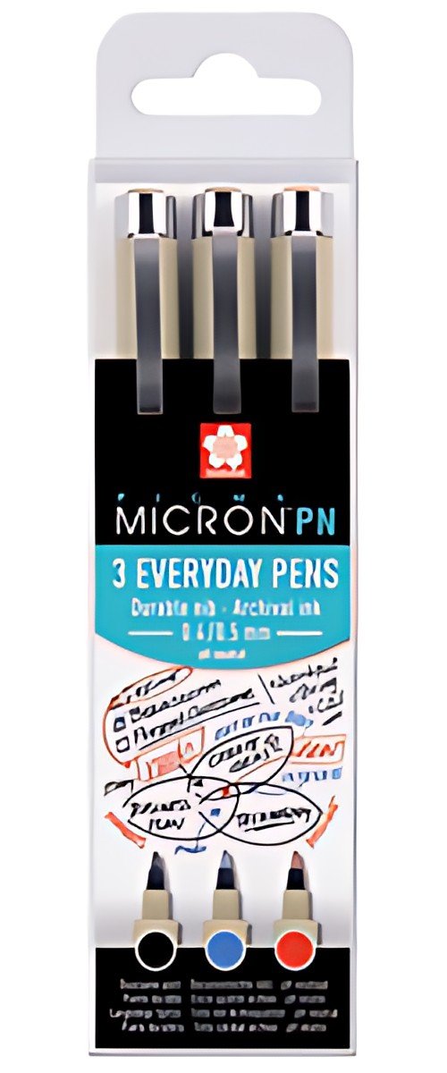 SAKURA Feutre fineliner Pigma Micron PN, kit de 3 Bureau