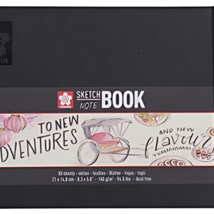 SAKURA Carnet de croquis, 210 x 148 mm, noir/blanc crème