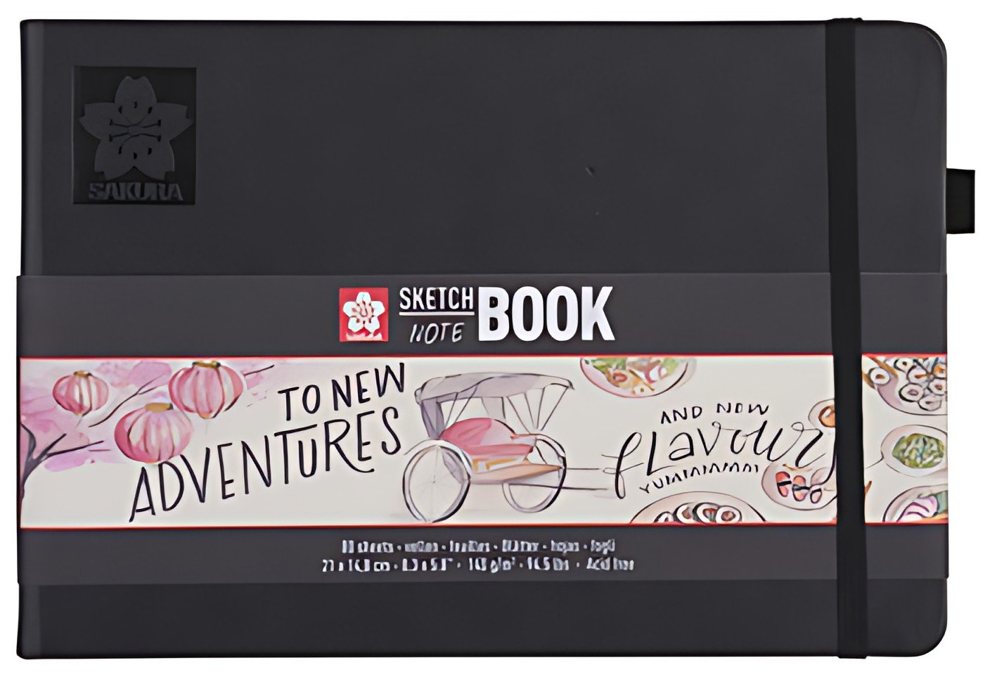 SAKURA Carnet de croquis, 210 x 148 mm, noir/blanc crème