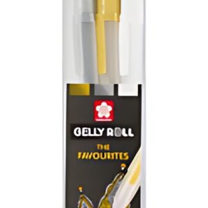 SAKURA Stylo roller encre gel Gelly Roll "Or-Argent-Blanc"