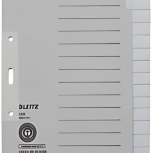 LEITZ Intercalaires en papier naturel, blanc, A5, 15 touches