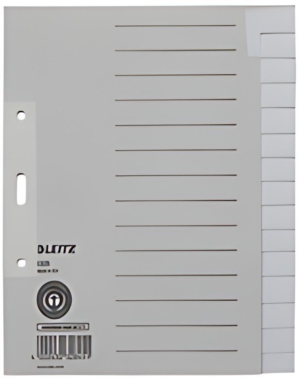 LEITZ Intercalaires en papier naturel, blanc, A5, 15 touches