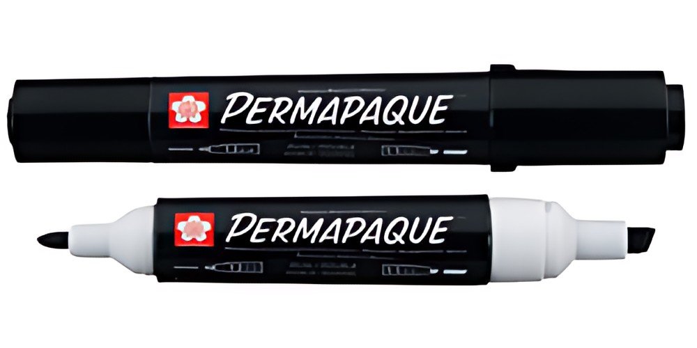 SAKURA Marqueur permanent Permapaque, double pointe, rouge