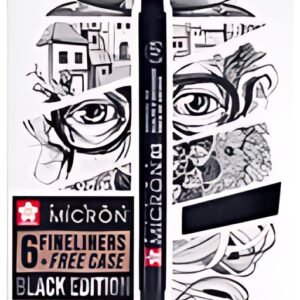 SAKURA Feutre fin Pigma Micron, set de 6 + étui GRATUIT