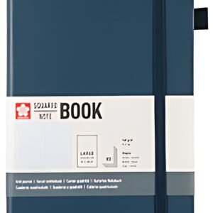 SAKURA Carnet, 130 x 210 mm, quadrillé, indigo foncé