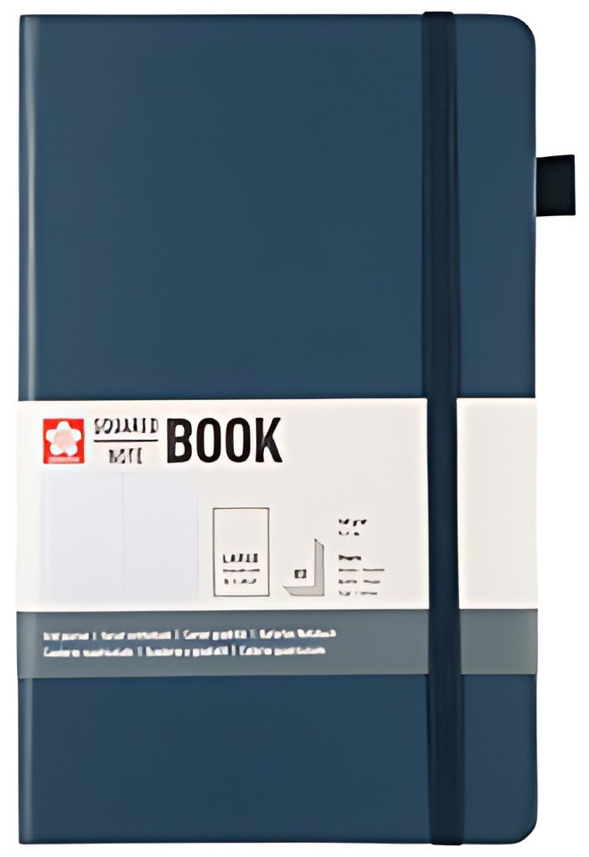 SAKURA Carnet, 130 x 210 mm, quadrillé, indigo foncé