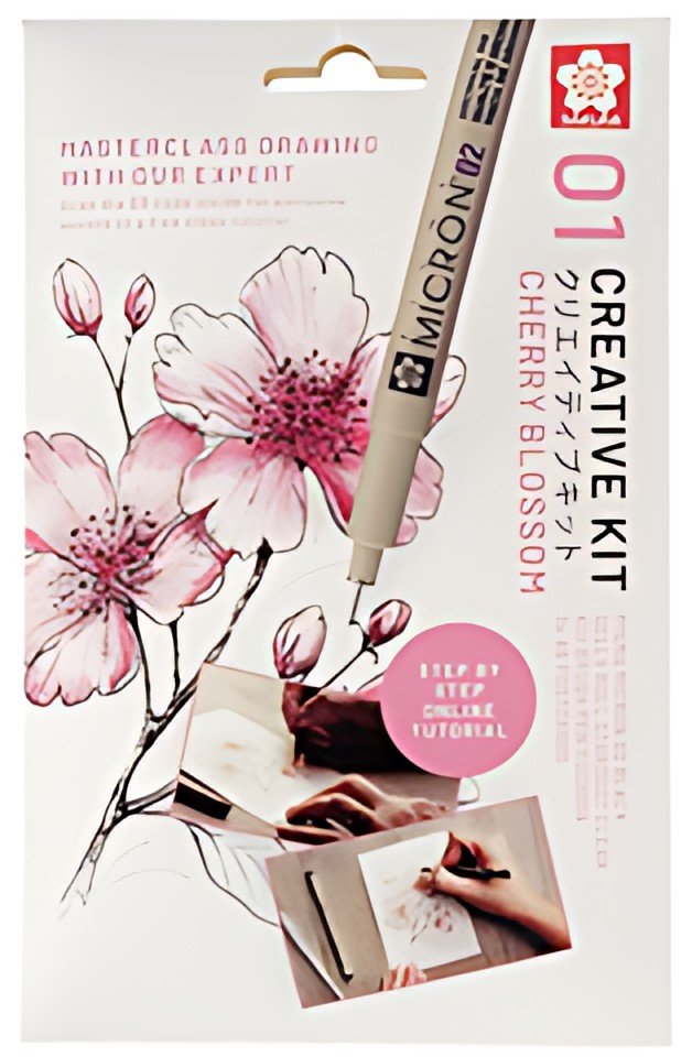 SAKURA Kit créatif Fleurs de cerisier, 3 stylos + papier