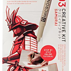 SAKURA Kit créatif Samouraï, 3 stylos + papier