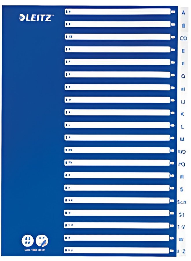 LEITZ Intercalaires en plastique, A-Z, A4, 21 touches, PP