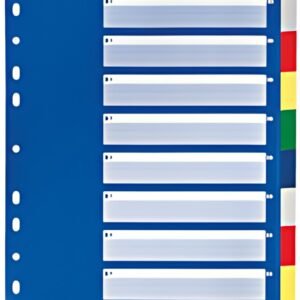 LEITZ Intercalaires en plastique, blanc, A4, 10 touches