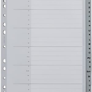 LEITZ Intercalaires en plastique, A-Z, format A4 extra large
