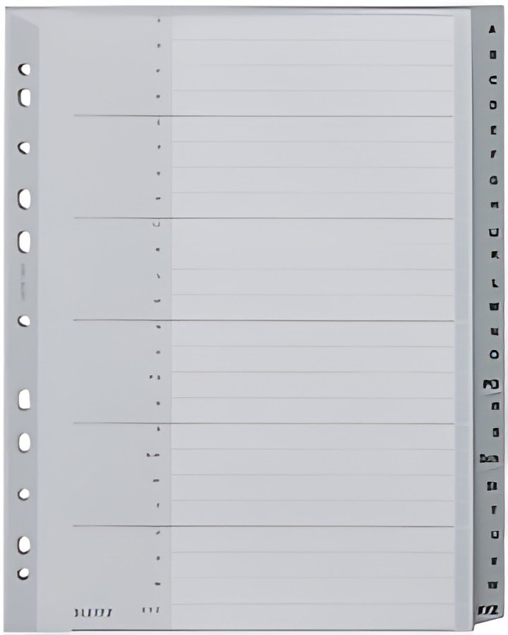 LEITZ Intercalaires en plastique, A-Z, format A4 extra large