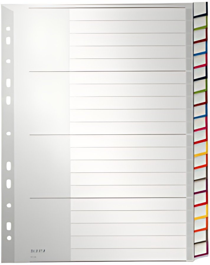 LEITZ intercalaire en plastique, blanc, A4 extra large,