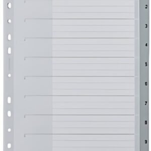 LEITZ Intercalaires en plastique, numéroté, format A4 extra