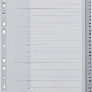 LEITZ Intercalaires en plastique, numéroté, format A4 extra
