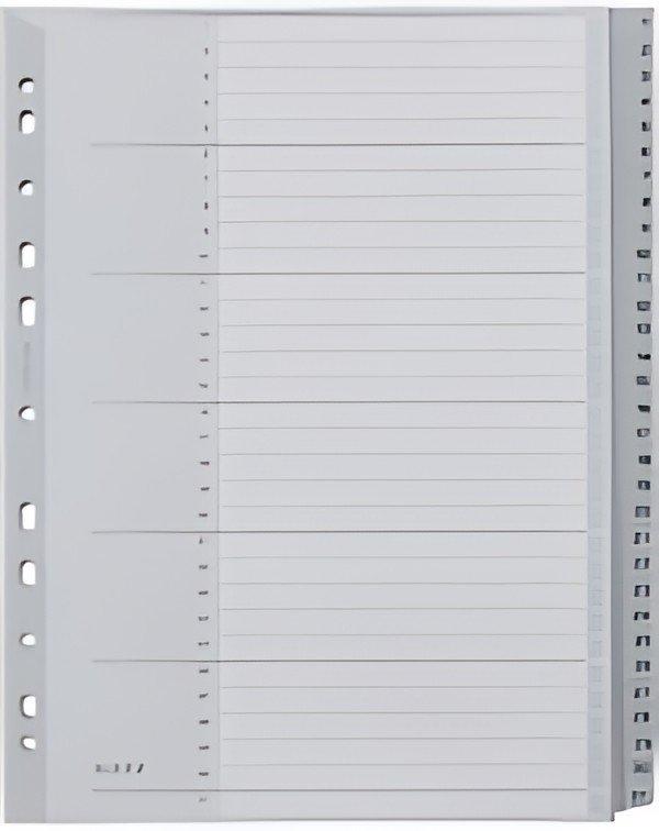 LEITZ Intercalaires en plastique, numéroté, format A4 extra