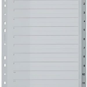 LEITZ Intercalaires en plastique, numéroté, format A4 extra