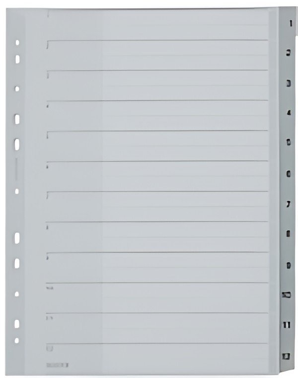 LEITZ Intercalaires en plastique, numéroté, format A4 extra