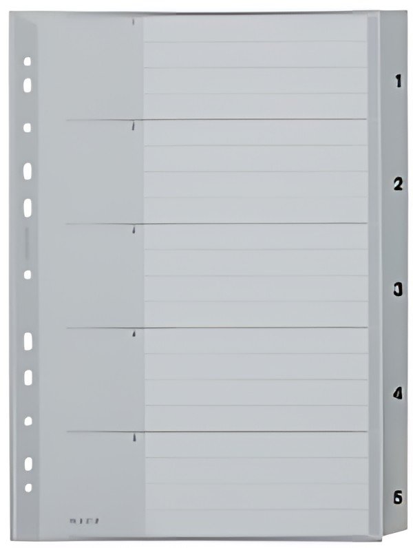 LEITZ Intercalaires en plastique, numéroté, format A4 extra