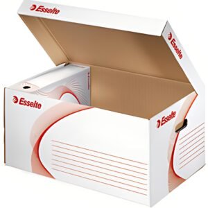 Esselte Container d'archives, ondulé, blanc