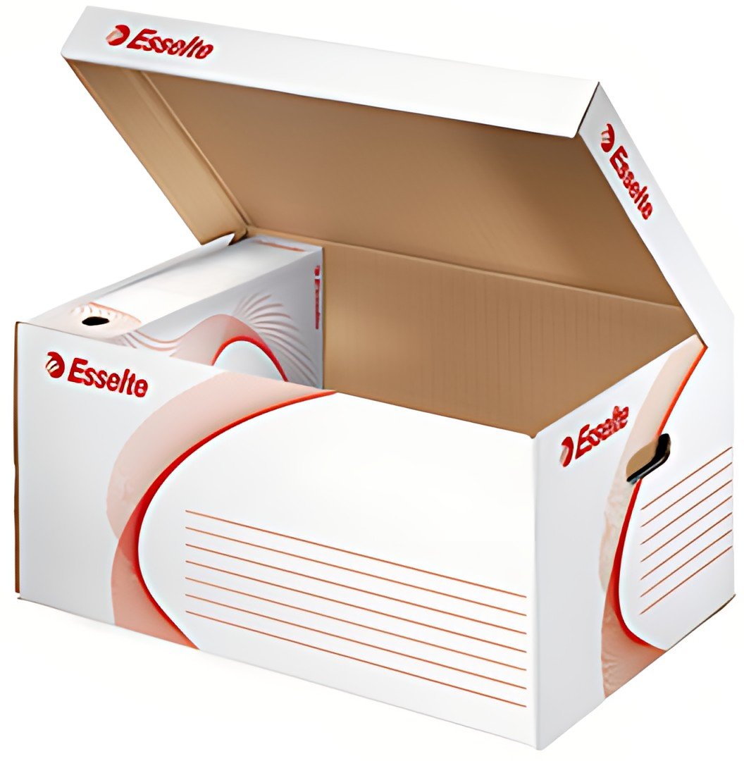 Esselte Container d'archives, ondulé, blanc