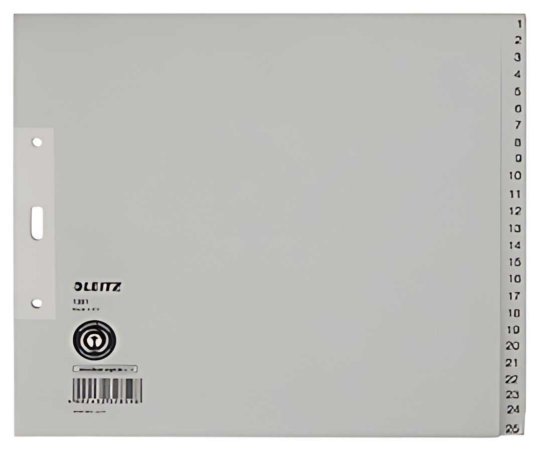 LEITZ Intercalaires en papier naturel, numéroté, A4+, 1-25