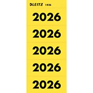 Étiquette de contenu du dossier LEITZ « Année 2026 », jaune