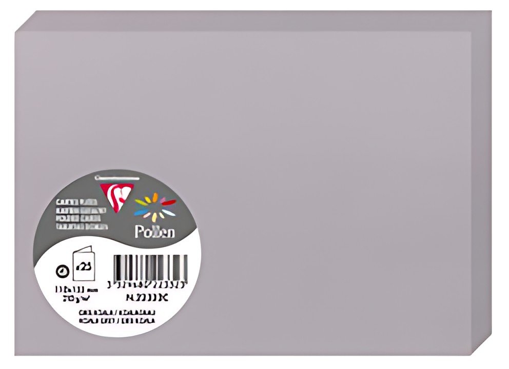 Pollen by Clairefontaine Carte double C6, gris koala