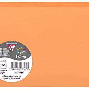 Pollen by Clairefontaine Carte double C6, clémentine