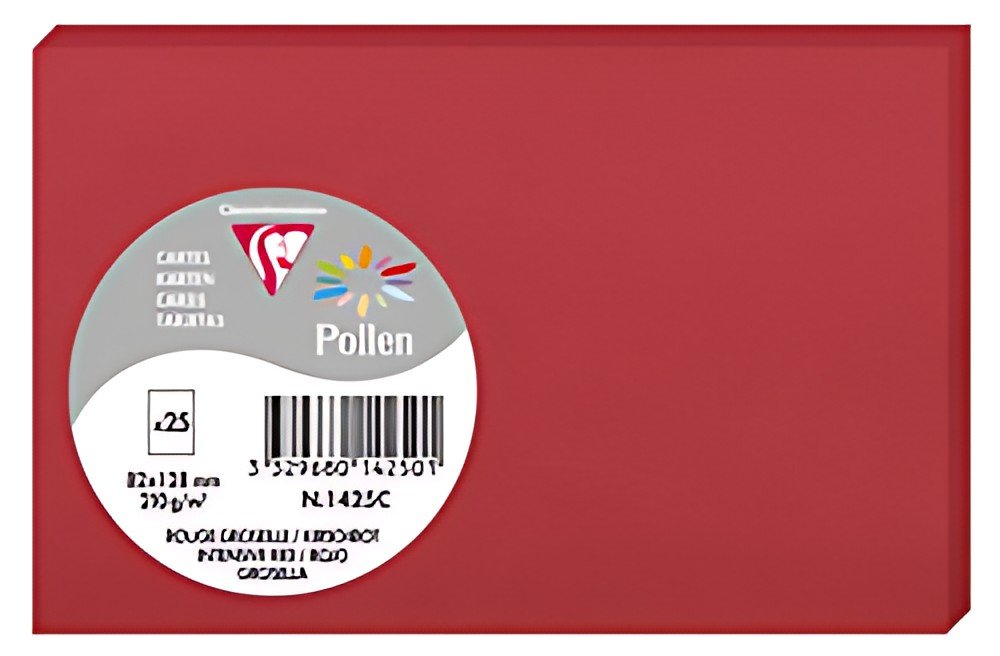 Pollen by Clairefontaine Carte 82 x 128 mm, rouge groseille
