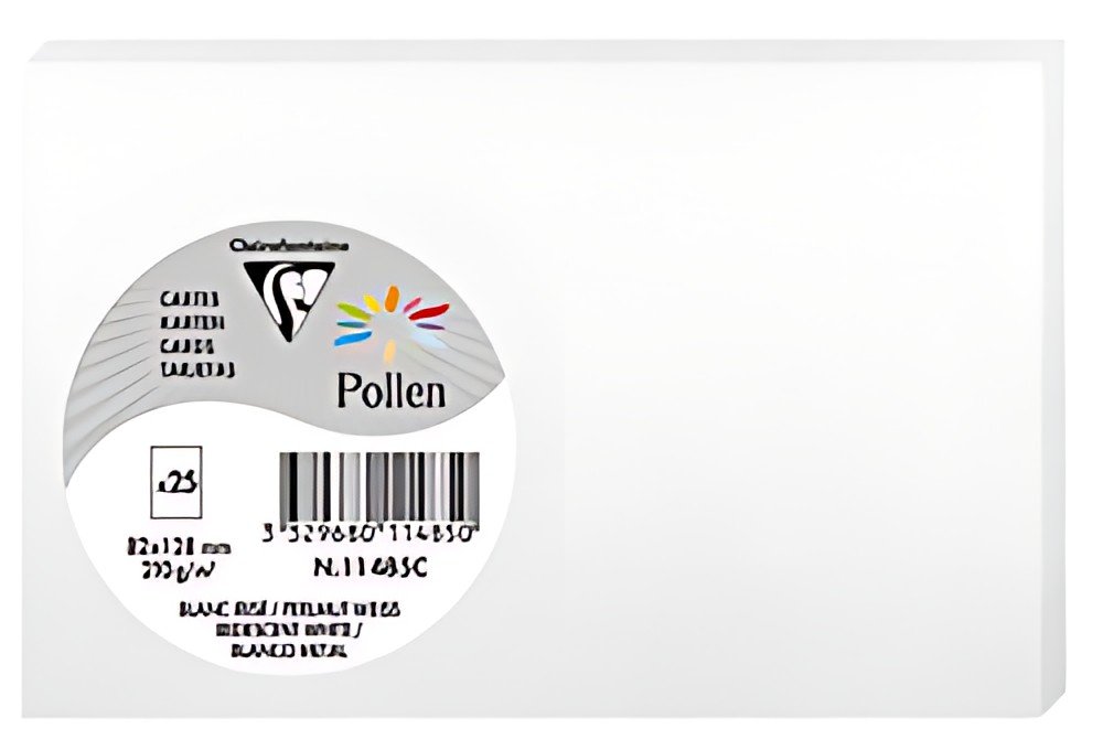Pollen by Clairefontaine Carte 82 x 128 mm, blanc irisé