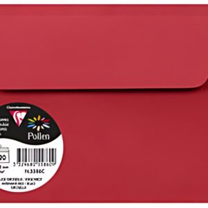 Pollen by Clairefontaine Enveloppes C6, rouge groseille