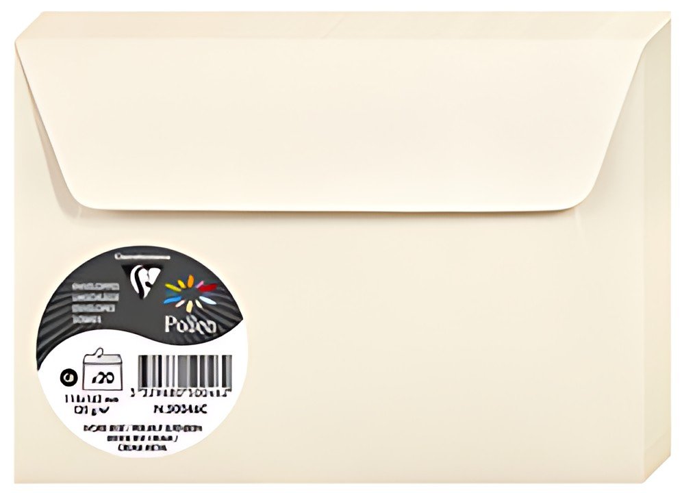 Pollen by Clairefontaine Enveloppes C6, ivoire irisé