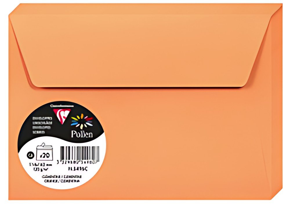 Pollen by Clairefontaine Enveloppes C6, clémentine