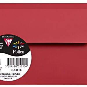Pollen by Clairefontaine Enveloppes 90 x 140 mm, groseille