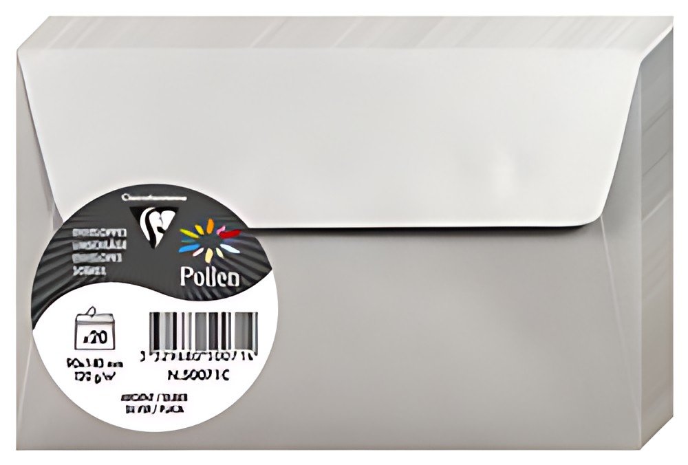 Pollen by Clairefontaine Enveloppes 90 x 140 mm, argent