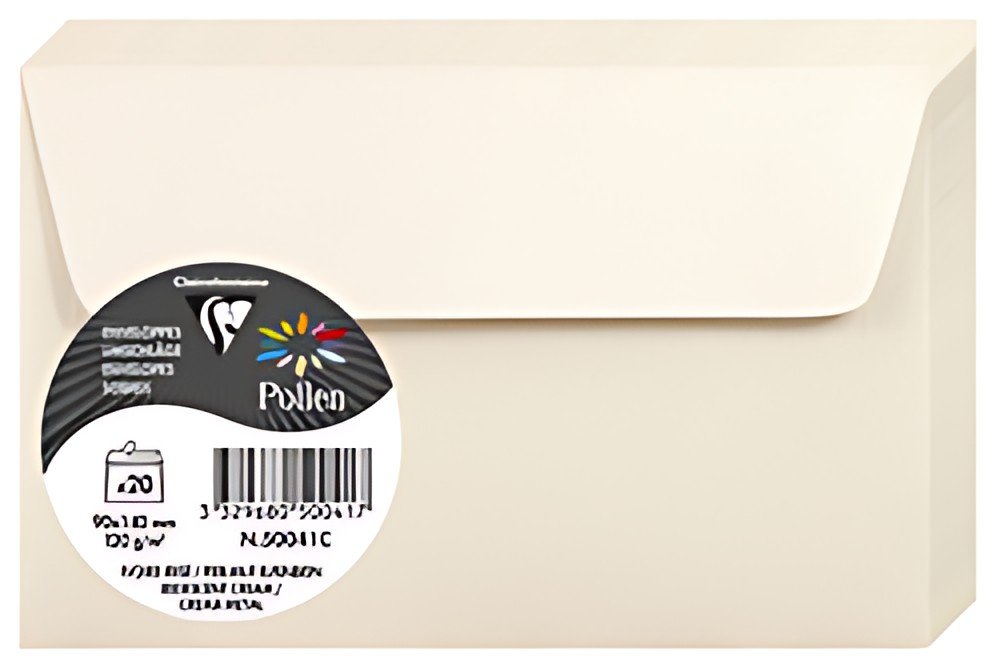 Pollen by Clairefontaine Enveloppe 90 x 140 mm, ivoire irisé