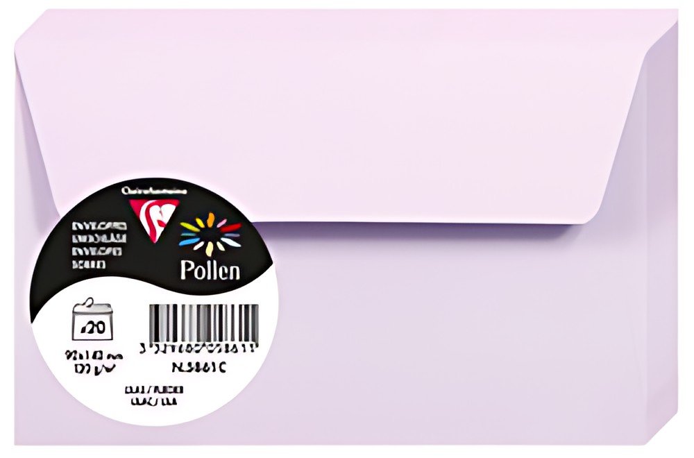Pollen by Clairefontaine Enveloppes 90 x 140 mm, lilas