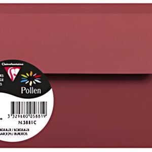 Pollen by Clairefontaine Enveloppes 90 x 140 mm, bordeaux