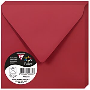 Pollen by Clairefontaine Enveloppes 140 mm, rouge groseille