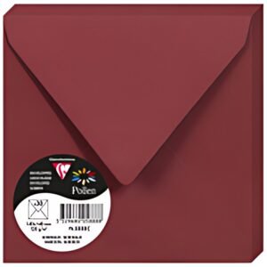 Pollen by Clairefontaine Enveloppes 140 mm, bordeaux