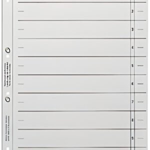 LEITZ Intercalaires, format A4 extra large, en carton solide