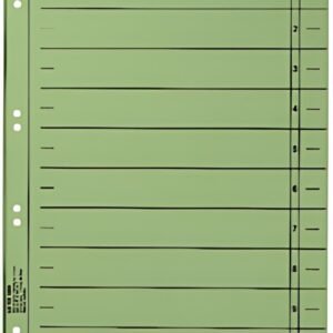 LEITZ Intercalaires, format A4 extra large,en carton manille