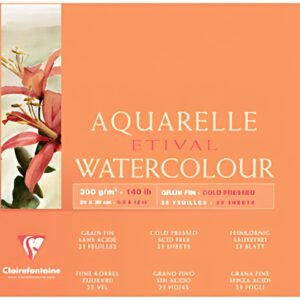 Clairefontaine Bloc artiste Aquarelle ETIVAL, 100 x 150 mm