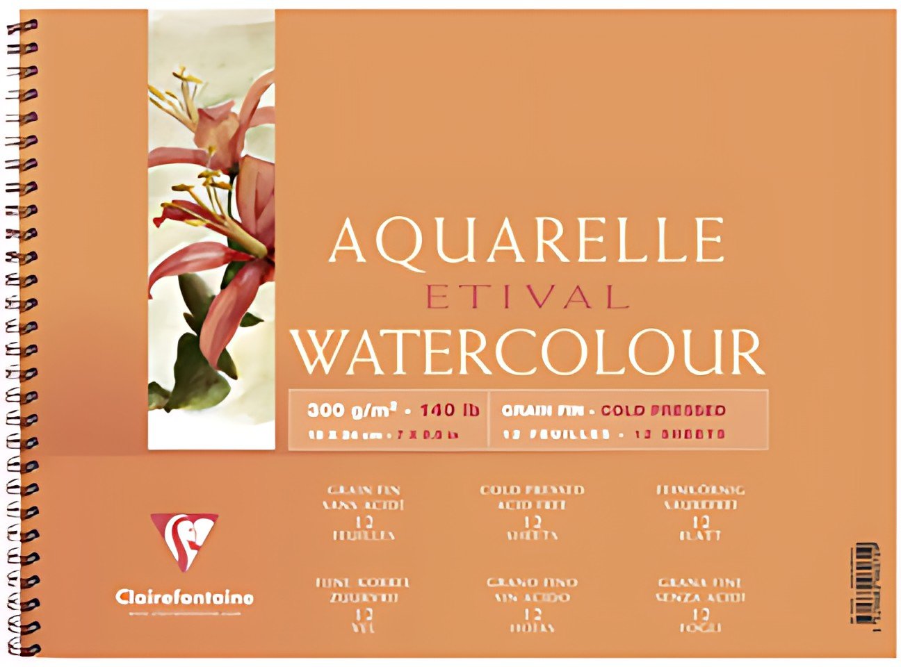 Clairefontaine Bloc artiste Aquarelle ETIVAL, 180 x 240 mm