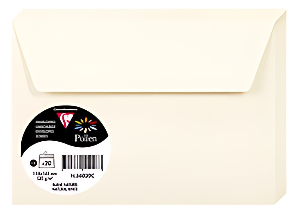 Pollen by Clairefontaine Enveloppes C6, blanc naturel