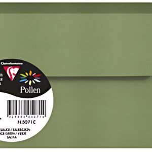 Pollen by Clairefontaine Enveloppes 90 x 140 mm, vert sauge